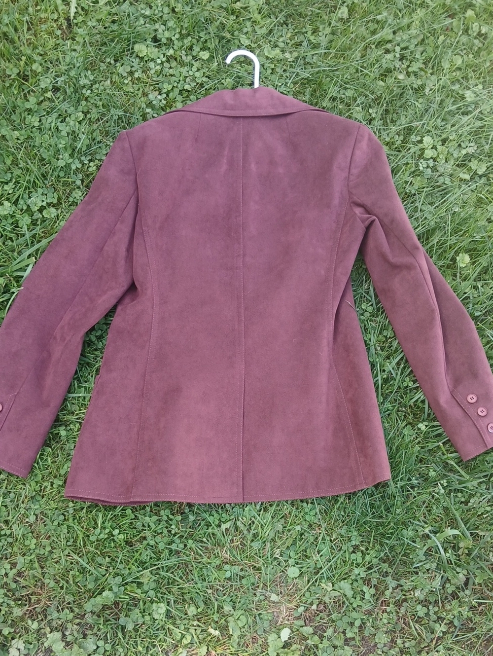 GUC Samuel Robert Faux Suede  Burgundy Jacket - Picture 4 of 5